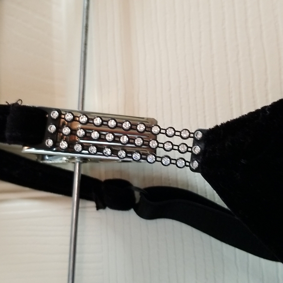 🖤VICTORIA SECRET VINTAGE BLACK VELVET MATCHING BRA & PANTIES 💜 - Picture 10 of 10